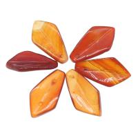 Gemstone Pendants Jewelry, Red Agate, Rhombus, polished, DIY, red, 21*11*3mm, 5PCs/Bag, Sold By Bag