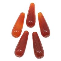 Red Agate Beads, Teardrop, polished, DIY, red, 30*10mm, 5PCs/Bag, Sold By Bag