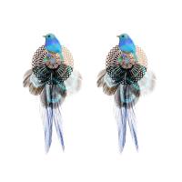 Earring Jewelry, Brass, Bird, plated, fashion jewelry & for woman, more colors for choice, 75mm, Sold By Pair