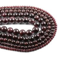 Natürlicher Granat Perlen, rund, DIY & verschiedene Größen vorhanden, keine, verkauft von Strang