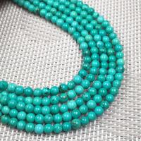 Turkos pärlor, Natural Turquoise, Rund, DIY, grön, 3mm, Säljs av Strand