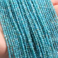 Gemstone Jewelry Beads, Apatites, Round, DIY & different size for choice & faceted, blue, Sold By Strand
