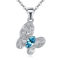 Zinc Alloy Jewelry Necklace with Austrian Crystal fashion jewelry Sold By Strand