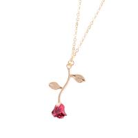 Zinc Alloy Jewelry Necklace with enamel Flower plated fashion jewelry & for woman 450+70mm Sold By Strand