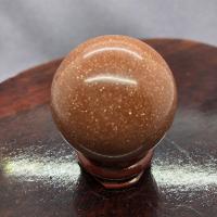 Goldstone Ball Sphere, polished, with base, 37-43mm, Sold By PC