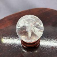 quartz clair sphère de boule, poli, pour la maison et le bureau & avec la base, 32-40mm, Vendu par PC