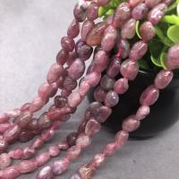 Turmalin Perle, Klumpen, poliert, DIY, Rosa, 6x8mm, verkauft von Strang