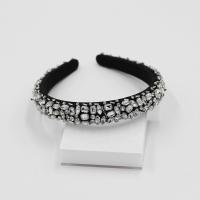 Hair Bands, Rhinestone, plated, fashion jewelry & for woman & with rhinestone, black, 18mm, Sold By PC