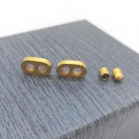 Edelstahl Stopper-Perlen, plattiert, verschiedene Größen vorhanden, keine, 10SetsSatz/Menge, verkauft von Menge
