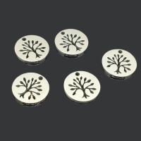 Stainless Steel Pendants, Flat Round, polished, hollow, 16x1.60mm, Hole:Approx 1.2mm, 50PCs/Lot, Sold By Lot