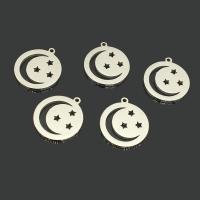 Stainless Steel Pendants Flat Round polished hollow Approx 1.2mm Sold By Lot