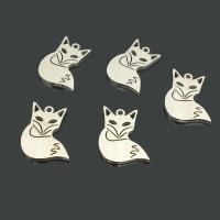 Stainless Steel Animal Pendants, Fox, polished, hollow, 14x1.60x16mm, Hole:Approx 1.6mm, 50PCs/Lot, Sold By Lot