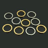 Bracelets à fermetures en acier inoxydable , beignet, Placage, plus de couleurs à choisir, 15x1.60mm, Diamètre intérieur:Environ 13mm, 50PC/lot, Vendu par lot