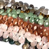 Gemstone Ékszer Gyöngyök, Természetes kő, Könnycsepp, DIY & sokoldalú, több színt a választás, 13x18x6mm, 29PC-k/Strand, Által értékesített Strand