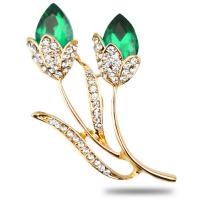 Zinc Alloy Brooches plated fashion jewelry & Unisex & with rhinestone nickel lead & cadmium free 4-6CM Sold By PC