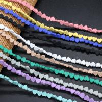 Nicht-magnetische Hämatit Perlen, Herz, Einbrennlack, DIY, keine, 6mm, verkauft von Strang