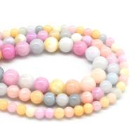 Jade Perlen, Blassbraune Jade, rund, poliert, DIY & verschiedene Größen vorhanden, gemischte Farben, 9*5mm, verkauft von Strang