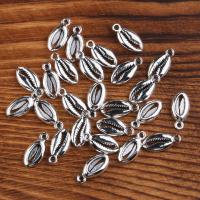Zinc Alloy Pendants Shell plated DIY silver color 9*17mm Sold By PC