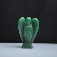 Fashion Decoration Green Aventurine Angel Carved for home and office green Sold By PC