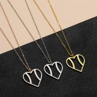Stainless Steel Jewelry Necklace Heart plated Unisex nickel lead & cadmium free Sold Per 17.7 Inch Strand