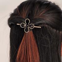 Hair Clip Zinc Alloy Four Leaf Clover plated for woman nickel lead & cadmium free 38mm Sold By PC