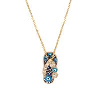 Evil Eye Jewelry Necklace, Brass, fashion jewelry, golden, 450x50mm, Sold By Strand