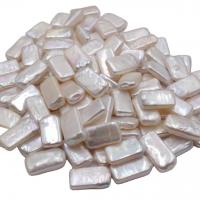 Natural Freshwater Pearl Loose Beads, Rectangle, DIY, white, 10-20mm, Sold By PC