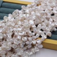 Keshi Cultured Freshwater Pearl Beads, petals, natural, DIY, white, 10-12mm, 58PCs/Strand, Sold By Strand