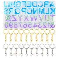 DIY Epoxy Mold Set Silicone Number & Alphabet Letter Mold for DIY Key Clasp Making plated durable Sold By PC