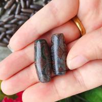Natürliche Tibetan Achat Dzi Perlen, plattiert, nachhaltiges & DIY, 30mm, 5PCs/Menge, verkauft von Menge