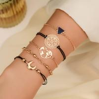 Zinc Alloy Bracelet 5 pieces & fashion jewelry golden Sold By Set