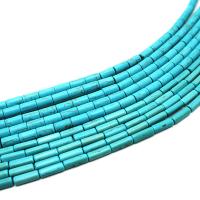 Perles turquoises, turquoise synthétique, pilier, synthétique, DIY & normes différentes pour le choix, bleu, 10Strandstoron/sac, Vendu par sac