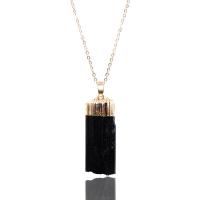 Gemstone Pendants Jewelry Schorl irregular DIY black 25-45*15*10mm Sold By PC