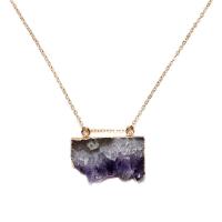 Quartz Gemstone Pendants Amethyst irregular DIY purple 25-36*20-38mm Sold By PC