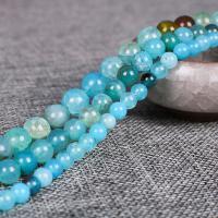 Natural Dragon Veins Agate Beads Round polished skyblue Sold Per Approx 15.4 Inch Strand