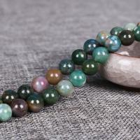 Natürliche Indian Achat Perlen, Indischer Achat, rund, poliert, verschiedene Größen vorhanden, verkauft per ca. 15.4 ZollInch Strang