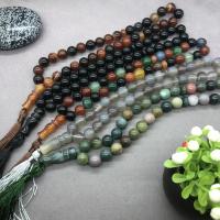 Wrist Mala, Agate, Round, handmade, Unisex, more colors for choice, 10mm, Approx 33PCs/Strand, Sold Per Approx 13 Inch Strand