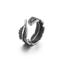 Titanium Staal Manchet Finger Ring, gepolijst, mode sieraden, zilver, Verkocht door PC
