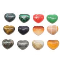 Natural Gemstone Cabochons, Mixed Agate, Heart, polished, DIY & different materials for choice & different size for choice, more colors for choice, 10PCs/Bag, Sold By Bag