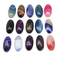 Agate Cabochon Mixed Agate Ellipse polished DIY 15*30mm Sold By Bag