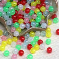 Jelly Style Akryl perler, Runde, du kan DIY & forskellig størrelse for valg & forskellige stilarter for valg, flere farver til valg, 500G/Bag, Solgt af Bag