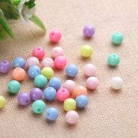 Perles acrylique de couleur unie, Rond, DIY & normes différentes pour le choix & styles différents pour le choix, plus de couleurs à choisir, 500sol/sac, Vendu par sac