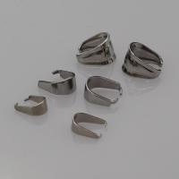 Stainless Steel Snap on Bail, plated, DIY & different size for choice, silver color, 1000PCs/Bag, Sold By Bag