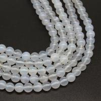 Mondstein Perlen, rund, poliert, DIY & verschiedene Größen vorhanden, weiß, verkauft von Strang