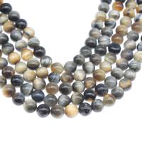 Tigerauge Perlen, rund, poliert, DIY & verschiedene Größen vorhanden, gemischte Farben, verkauft von Strang
