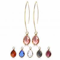 Earring Jewelry Copper Alloy with Glass Beads plated fashion jewelry & for woman Sold By Pair