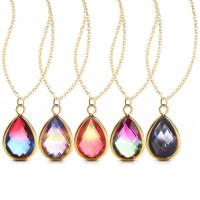 Crystal náhrdelník, Zinek, s Krystal, módní šperky & pro ženy, více barev na výběr, 455x50mm, Prodáno By PC