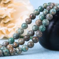 Achat Perlen, Grüner Achat, rund, poliert, verschiedene Größen vorhanden, verkauft per ca. 15.4 ZollInch Strang