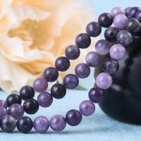 Gemstone Jewelry Beads Natural Lepidolite Round polished Sold Per Approx 15.4 Inch Strand