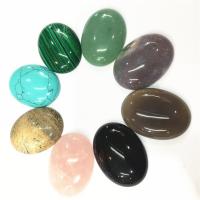 Кольё из камней, Природный камень, Овальная форма, полированный, различные материалы для выбора, Много цветов для выбора, 40x30mm, продается PC